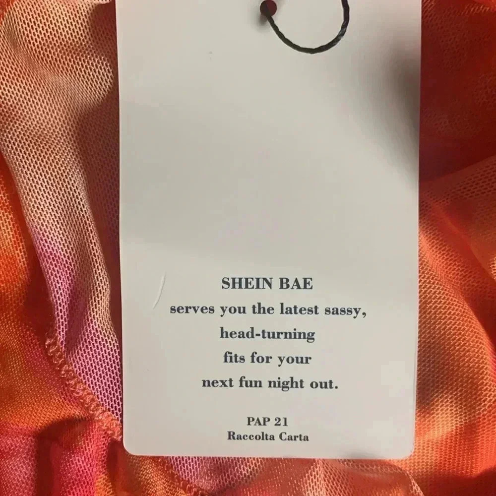 SHEIN Bae strapless dress/swim, cover-up NWT, size large - Picture 8 of 12